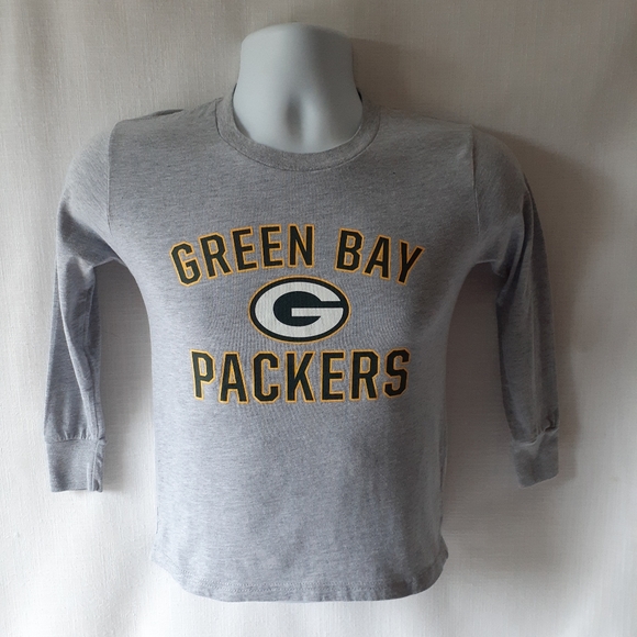 Green Bay Packers boys gray long-sleeve t-shirt - Picture 1 of 8